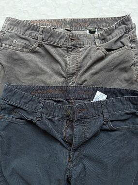 Women’s Eddie Bauer Corduroy Blue & Gray Bundle Sz 12